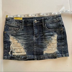 Machine Pour Neuf Denim Mini Skirt Size Small